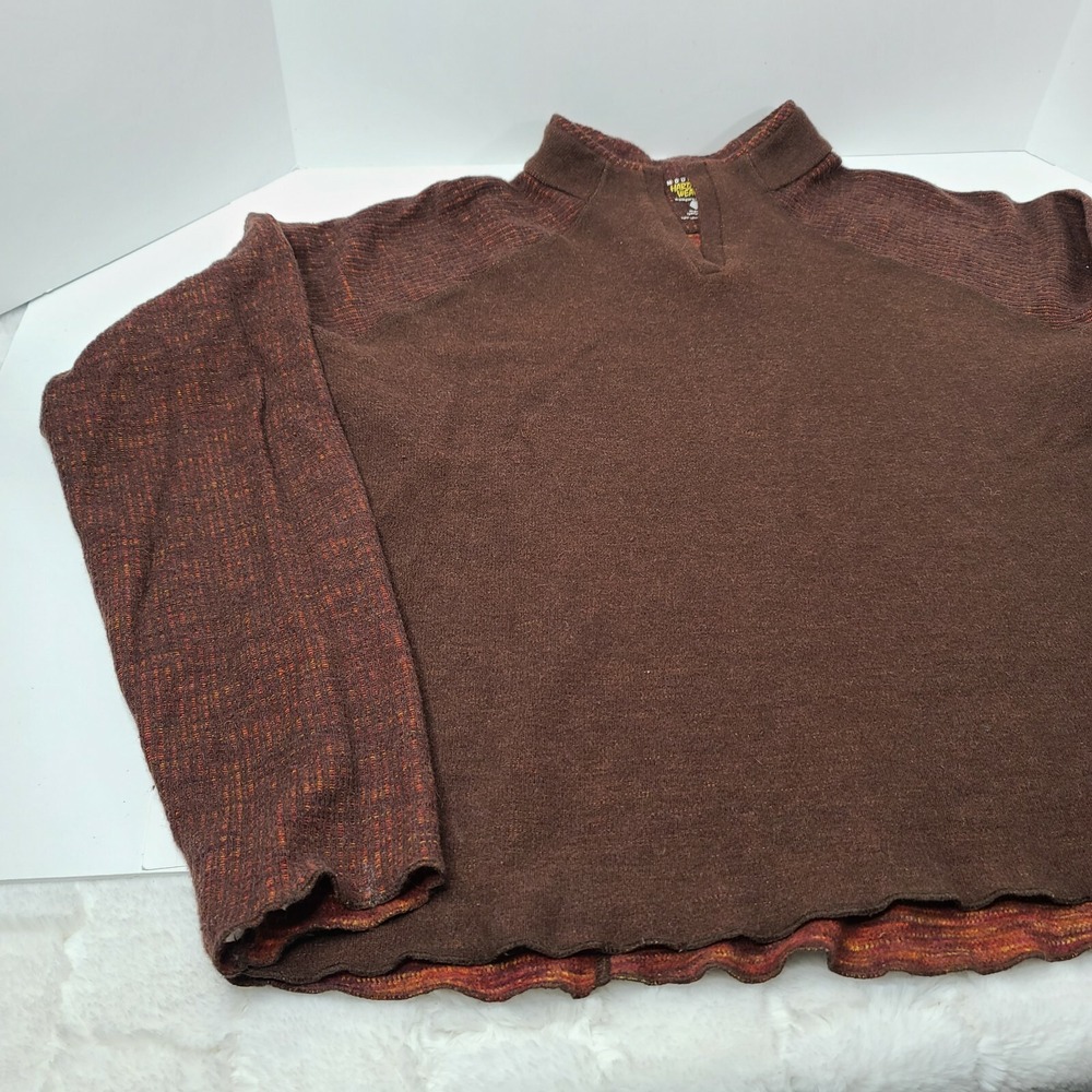 Mountain Hardwear Women's Size XL Brown W Maroon/Purple Wool Knit Sweater Jacket - Picture 3 of 9